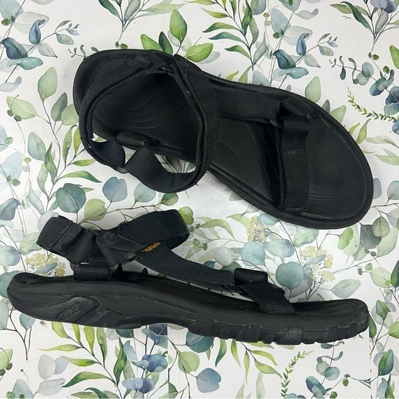 Teva Black Hurricane 4 Sport Sandals 12 - Picture 2 of 7